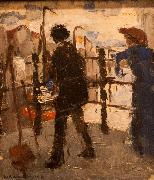 De schilder op de Hoogbrug in Mechelen